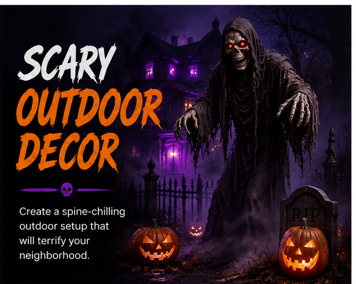 🕷️Scary outdoor decor
