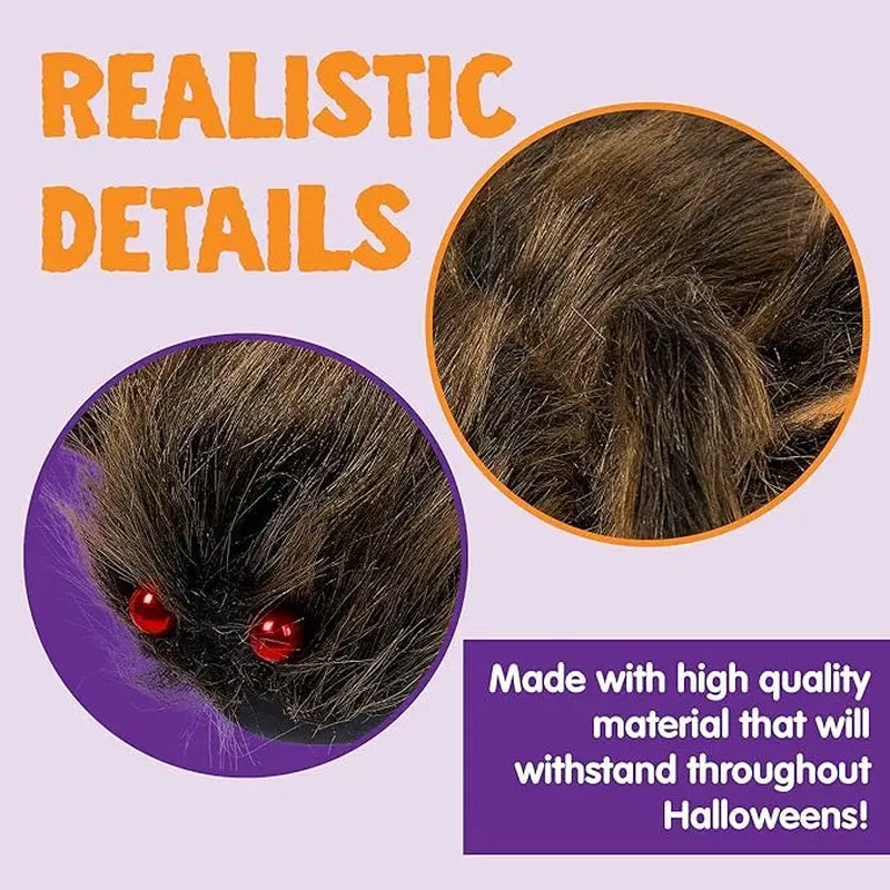 3 Ft Festive Decorations Giant Spider,Decor Outside,Yard Lawn Decoration,Gray, Treatbags (Standing Height：15 Ines) Spooky Ornaments Window Halloween