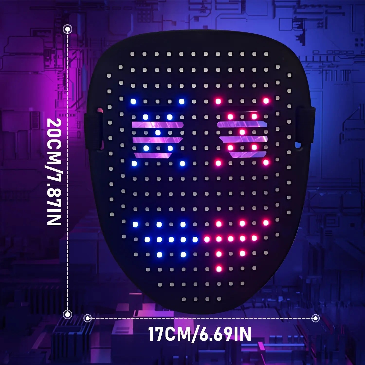 2026 New Halloween LED Mask,Light up Mask with Gesture Sensing, Color-Changing Mask with 50 Built-In Styles,The Perfect Gift for Someone Special, Scary LED Skeleton Mask,Glow in the Dark Mask for Halloween Costume Party