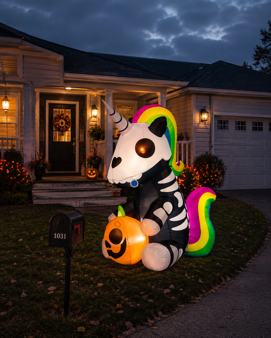 5 FT Halloween Inflatables Skeleton Decor Outdoor
