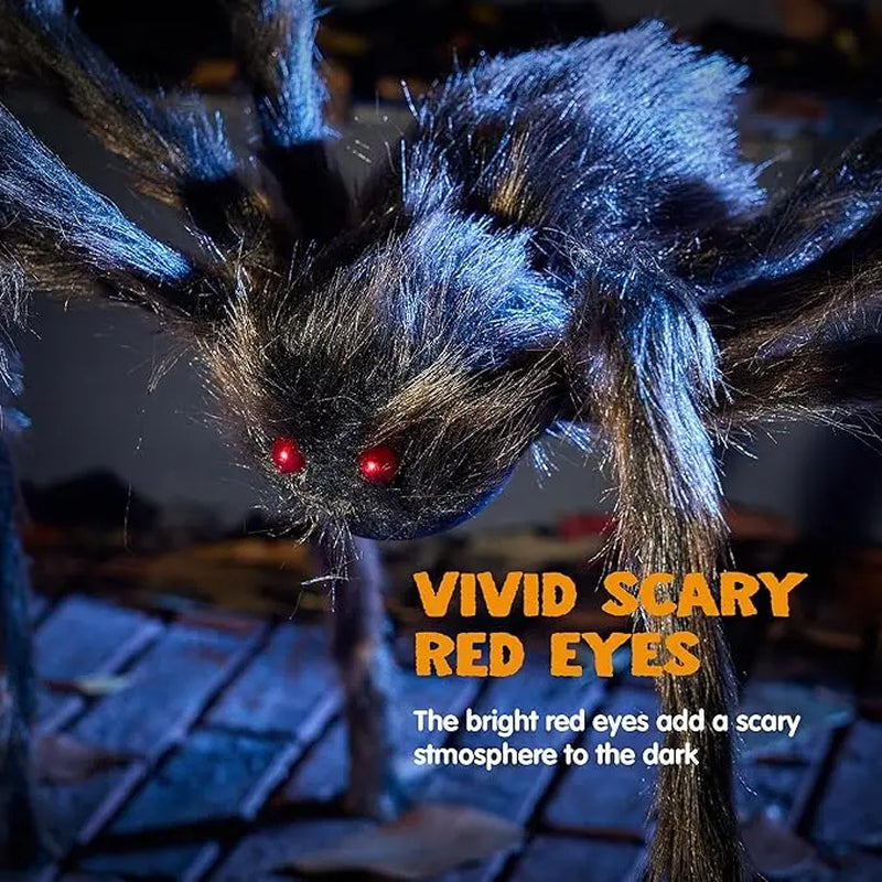 3 Ft Festive Decorations Giant Spider,Decor Outside,Yard Lawn Decoration,Gray, Treatbags (Standing Height：15 Ines) Spooky Ornaments Window Halloween