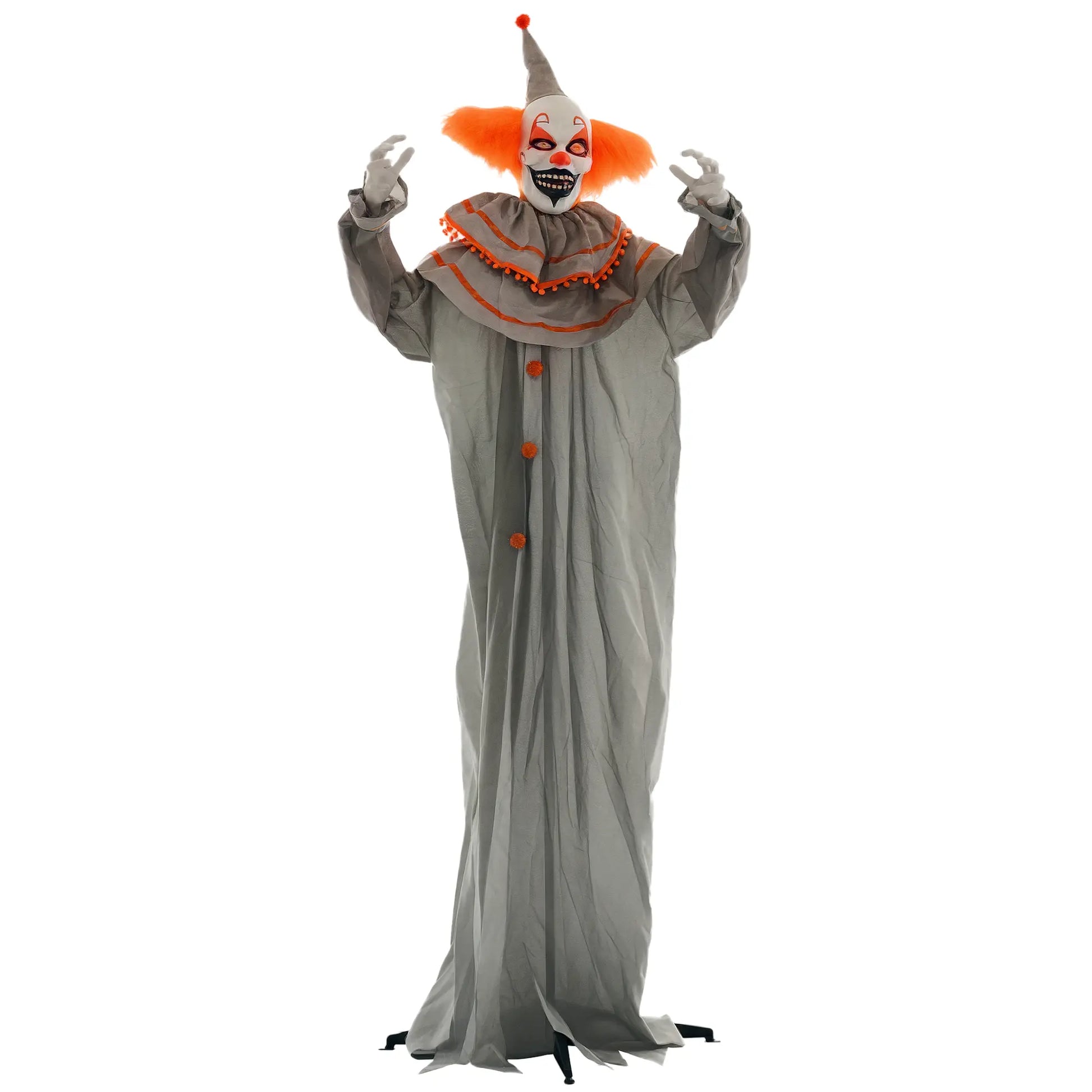 Halloween Decorations Life Size Outdoor Ghost/Clown/Witch, Sound and Motion Activated Animated Prop Animatronic Decor with Light up Eyes, Spooky Sound