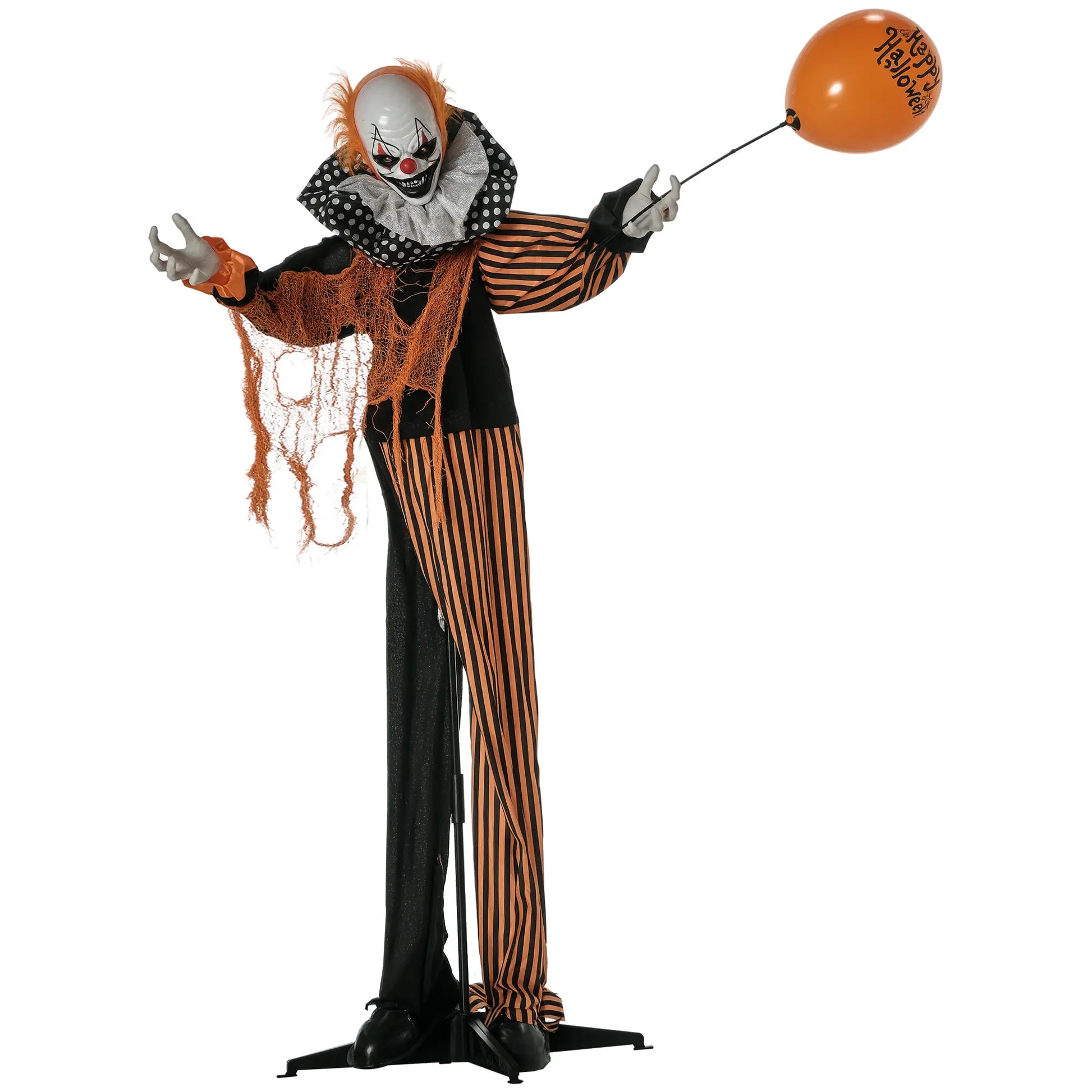 Halloween Decorations Life Size Outdoor Ghost/Clown/Witch, Sound and Motion Activated Animated Prop Animatronic Decor with Light up Eyes, Spooky Sound