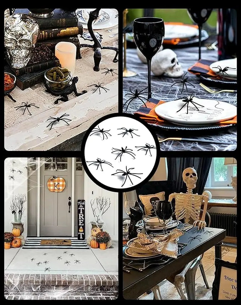 Halloween Decorations 150LED 23Ft Triangular Spider Web with 60'' Black Orange Giant Spider for Outdoor Home Yard Balcony