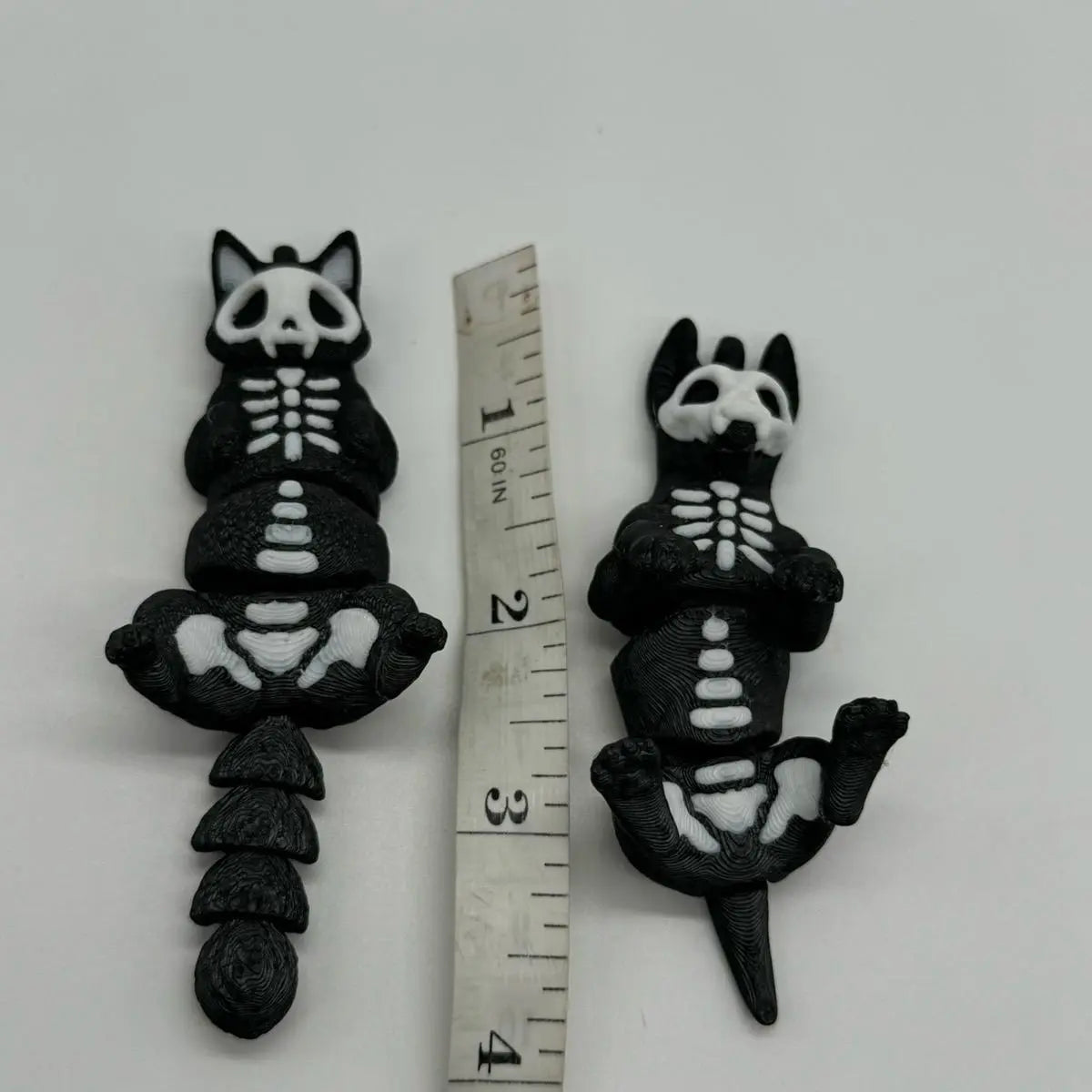 Spooky 3D Printed Skeleton Cat and Dog Halloween Decoration for Home