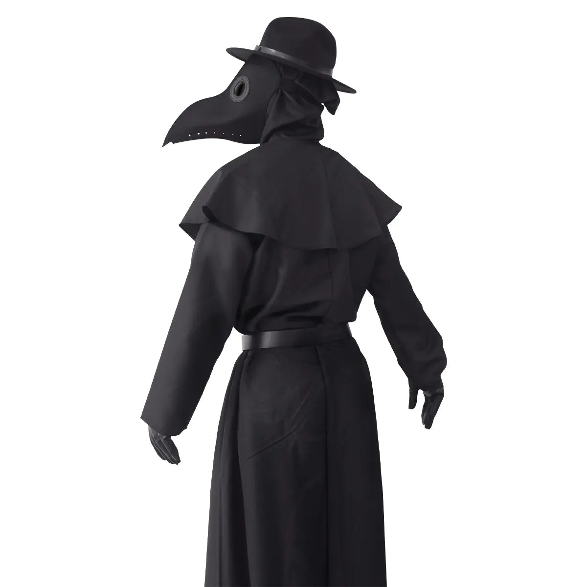 AYJKSEVEN Unique Scary Halloween Costume for Men, Plague Doctor Outfit with Bird Beak Mask & Hooded Black Cloak Robe, Mens Special Occasion Clothing (Halloween Costume Ideas), Unique Halloween Costume, Scary Halloween Costume Ideas